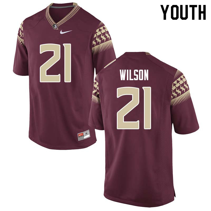Youth #21 Marvin Wilson Florida State Seminoles College Football Jerseys Sale-Garnet
